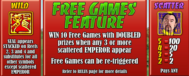 Специальные символы слота Dynasty